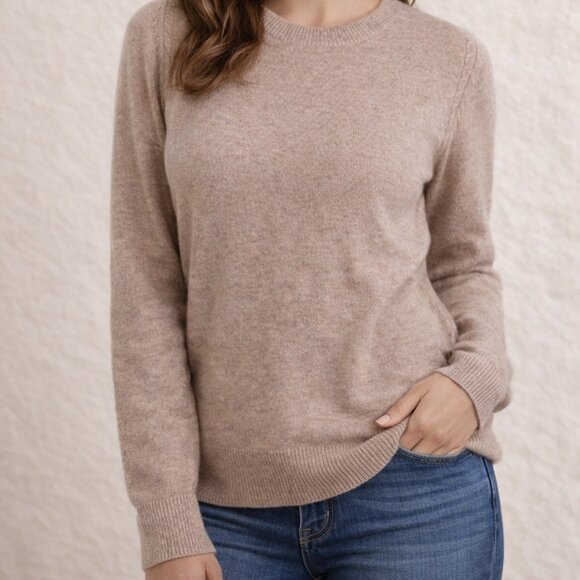 Banana Republic Sweaters - Banana Republic Italian Wool Cashmere Blend Rope Trim Sweater XS Beige